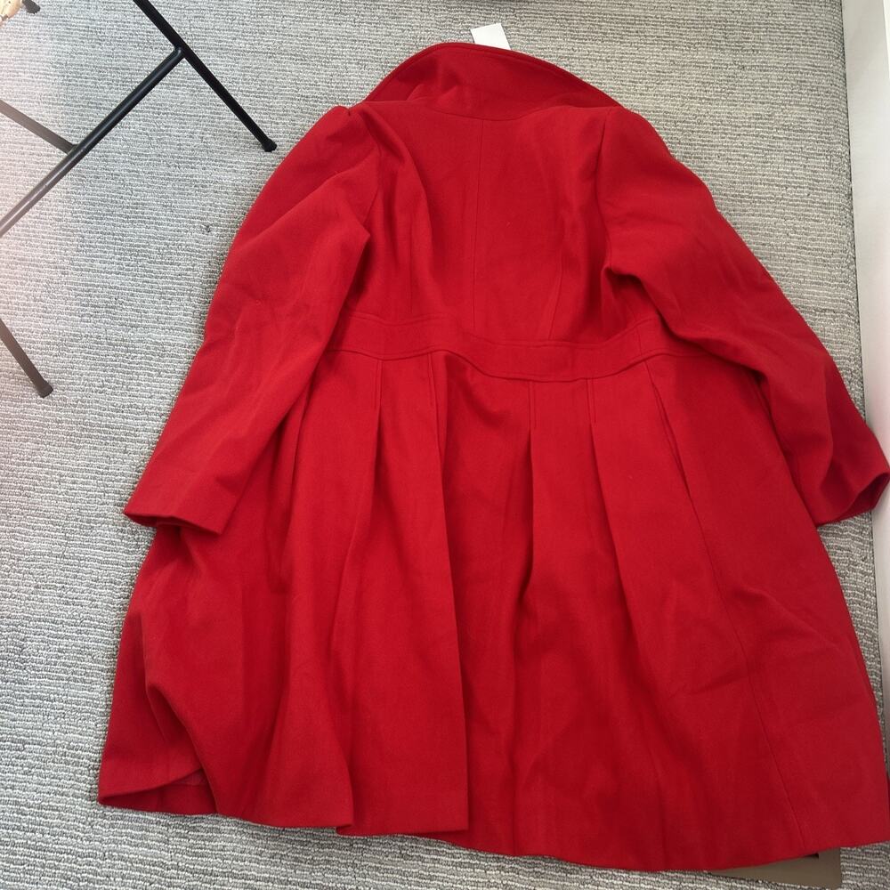 GRACE KARIN Women Lapel Double-Breasted Trench Coat Jacket Teal Red XL / New!! - Picture 15 of 16